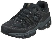Skechers heren Energie AfterburnVeterschoen | Casual, luchtgekoeld traagschuim, instapper, leer en mesh bovenwerk, geen strikpasvorm