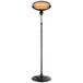 VEVOR Chauffage infrarouge 2000 W sur pied, chauffage infrarouge extérieur | Pour terrasse, jardin et balcon, 3 niveaux de chauffage, commande par cordon, réglable en hauteur, acier laminé à froid, noir