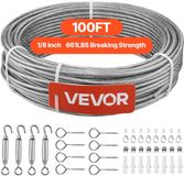VEVOR Roestvrijstalen Staalkabel Φ3,2 mm 30,5 M Lengte