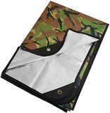 Arcturus Arcturus Overlevingsdeken voor zwaar gebruik, geïsoleerd, thermisch reflecterend zeil, 152 x 208 cm, weerbestendig, herbruikbaar, nooddeken voor auto of camping (Woodland Camo)