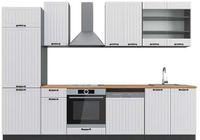 Vicco Fame-Line Unité de cuisine complète – 300 cm, WB Chêne Rustique blanc/anthracite