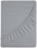 Good Morning hoeslaken effen kleur - 2 persoons 140x200 cm - Zilver - 100% Katoen flanel