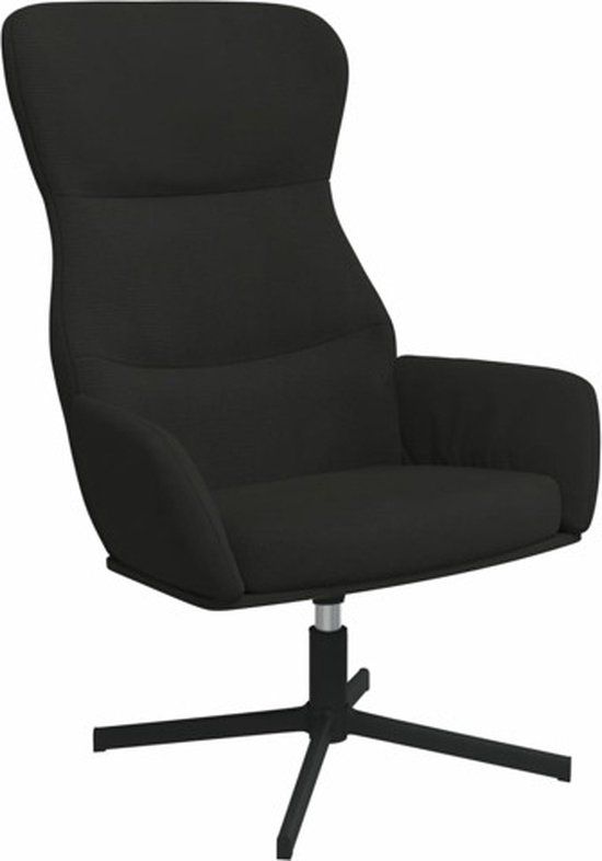vidaXL Relaxstoel fluweel zwart