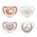 NUK First Choice Tétines jour et nuit | 0-6 mois | Sucettes orthodontiques phosphorescentes | Apaise 99% des bébés | Assorti | Lot de 4
