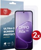 Rosso Screen Protector Geschikt voor Oppo A6x | Ultra Clear Duo Pack | TPU Folie | Case Friendly Beschermfolie | 2 Stuks