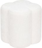Atmosphera Lavon Poef - Ø35xH38cm - Wit