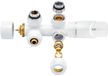 BES LED Thermostatische Radiator Aansluitset - Leoni - Middenaansluiting Muur Wit M30x16/2