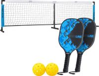 Baseline Pickleball Set - Inclusief net, 2 paddles & 2 ballen - Houten batjes