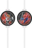 Globos Spiderman World of Webs papieren stro, 4-delige set FSC