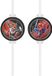 Globos Spiderman World of Webs papieren stro, 4-delige set FSC
