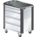Chariot d'atelier L3627 plastique avec coins - 4 tiroirs