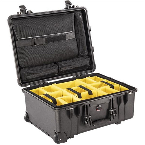 Peli 1564 Zwarte Studio Case met gele Divider set