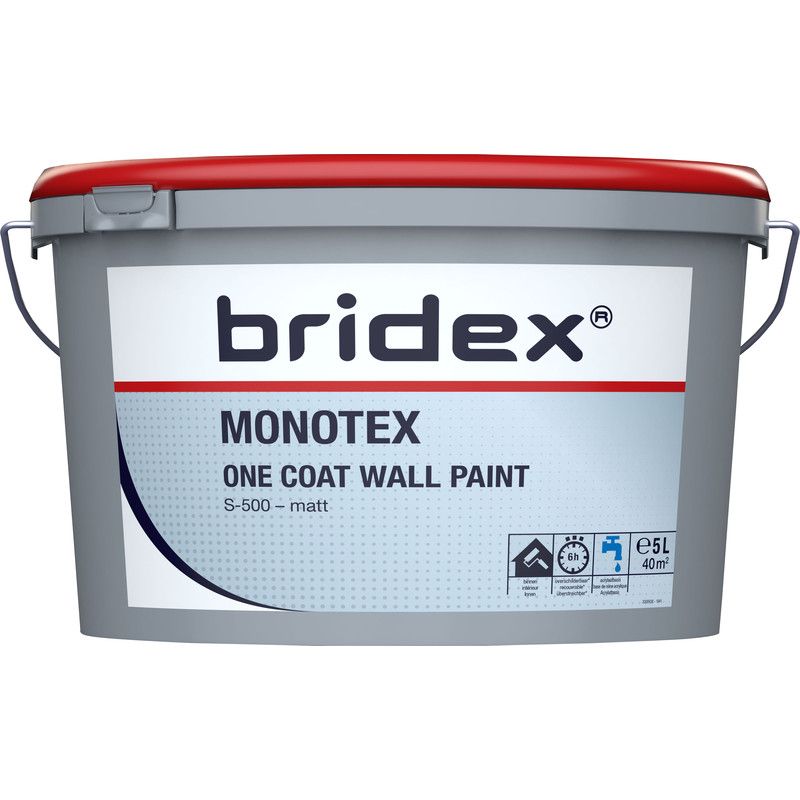 Bridex Monotex Muurverf Extra Dekkend Mat - 5L - Wit
