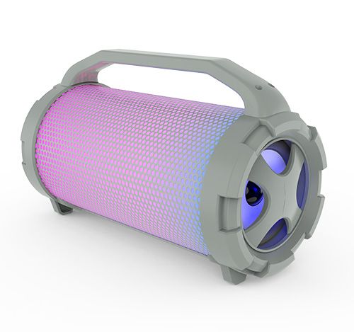 Adler AD 1169 Draagbare luidspreker - Grijs - 30W - Bluetooth - FM-radio - LED verlichting