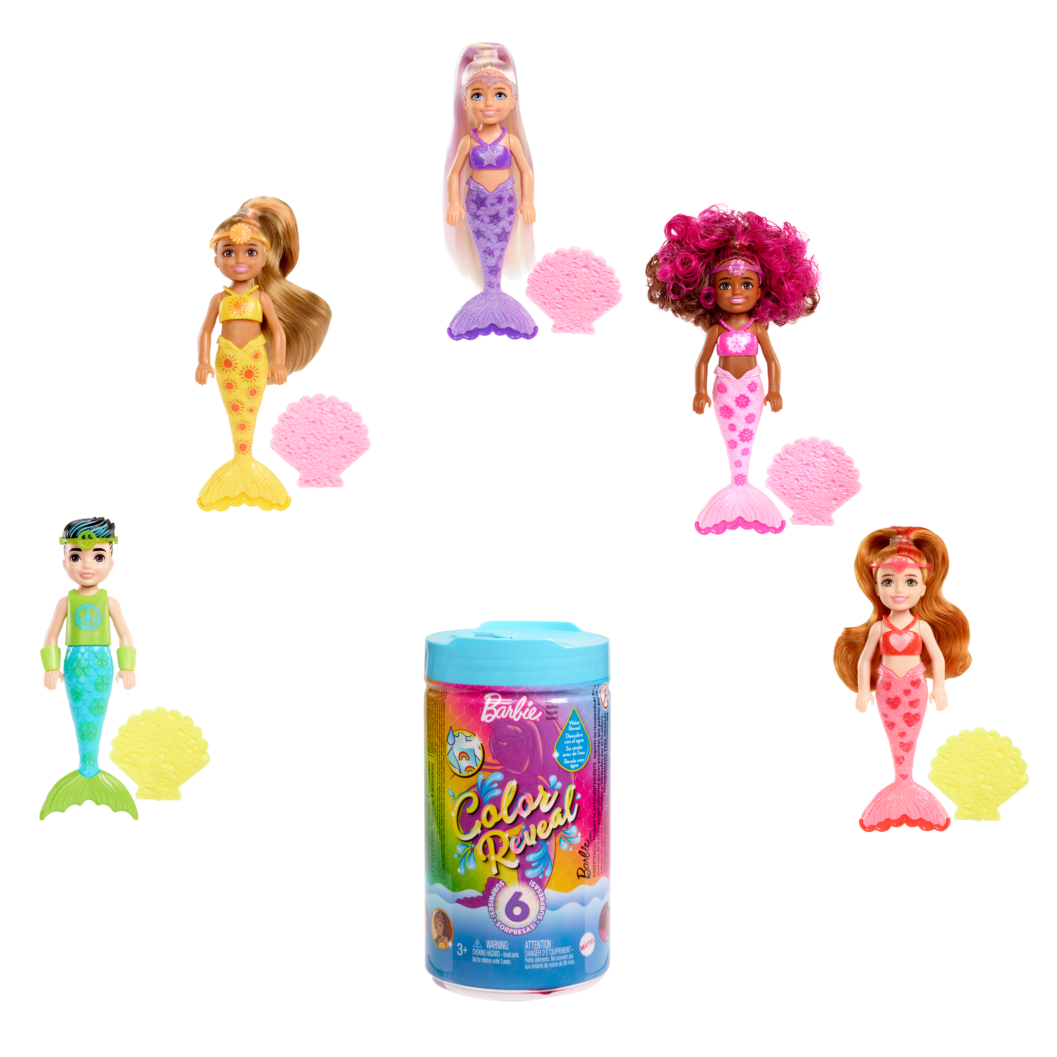 Barbie Color Reveal Chelsea Zeemeermin Pop - HCC75