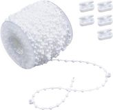 Merkloos Vouwgordijn Ketting - 20M - Wit Plastic