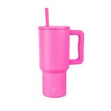 Simple Modern 30 oz beker met handvat en rietjesdeksel | Geïsoleerde beker herbruikbare roestvrijstalen waterfles reismok bekervriendelijk | Geschenken voor vrouwen hem haar | Trek Collectie |