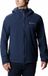 Columbia Omni-Tech Jas Heren met Capuchon - Jassen Heren Waterdicht & Winddicht - Outdoorjas Winter - Blauw - Maat S