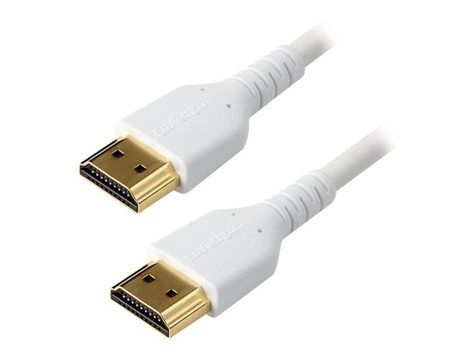 StarTech.com 2m Gecertificeerde Premium High Speed HDMI 2.0 kabel met Ethernet, Duurzame High Speed UHD 4K 60Hz HDR, M/M Kabel met Aramidevezel, TPE, Ultra HD Monitors, TVs & Displays, Wit (RHDMM2MPW)