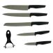 Set de couteaux, 6 pièces, lame en acier inoxydable