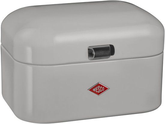 WESCO Single Grandy Broodtrommel | 7,5 Liter - Maat M | Metaal - Grijs | Broodopslag
