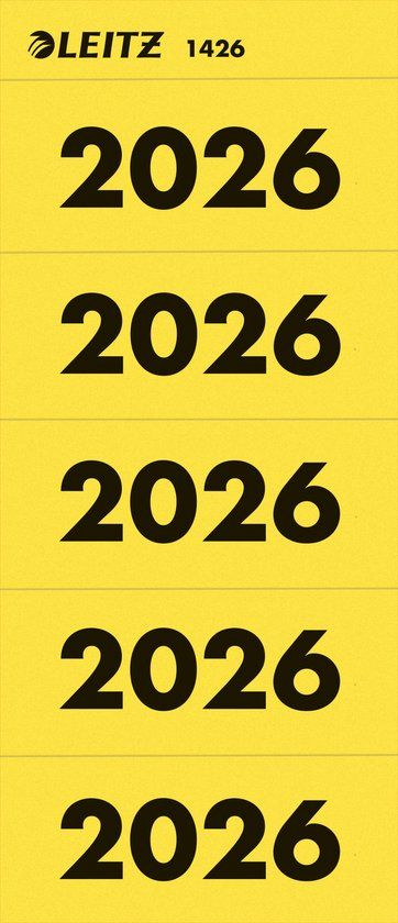 Leitz Rugetiket 2026 Geel 100 stuks