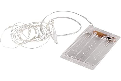 RAYHER Mini LED-lichtketting met draad/timer, lichtgeel - 220 cm, 20 LED's