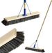 Merkloos KADAX Industriële Straatbezem 80 cm met Lange Houten Steel