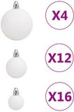 vidaXL 111-delige Kerstballenset Polystyreen Wit