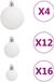 vidaXL 111-delige Kerstballenset Polystyreen Wit