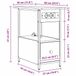 vidaXL - Nachtkastje - Rook - Eiken - 60 - x - 30 - x - 61 - cm - Bewerkt - hout