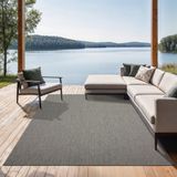 the carpet Mistra – robuust buitentapijt, modern & weerbestendig, voor balkon, terras, keuken of serre, grijs, 240 x 340 cm