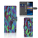 B2Ctelecom Sony Xperia 10 Book Case Abstract Green Blue