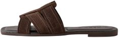 Next - Dames - Forever Comfort® muilsandalen met stiksels - Chocolate Brown