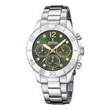 Festina F20603/5 Dames Horloge - Chronograaf - Roestvrijstaal - Zilverkleurig