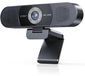 Webcam 4K - Webcamera met microfoon en luidspreker - Groothoek 60 tot 98 graden - Vaste focus - Magnetische webcam cover