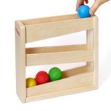 Ulanik Toboggan rond en bois, à partir de 1 an, couleurs vives, 24 x 26 cm, 4 boules de 4,5 cm