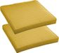 Hesperide Coussin de chaise - Lot de 4x pièces - chaises intérieures/extérieures - jaune - 40x4 cm