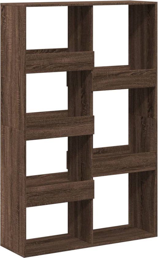 VidaXL Boekenkast Bruin, Eiken 7 schappen Hout 1000 mm x 330 mm x 1555 mm