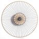 LUSSIOL - Ronde wandlamp Soliflore van zwart metaal en natuurlijk rotan in klassieke chique stijl, diameter 58 cm