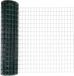 vidaXL Euro-hek met palen 10 x 1,4 m PVC-coated staal groen mesh