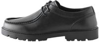 Next Jongens Leren schoolschoenen met veters en schort - Zwart