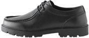 Next Jongens Leren schoolschoenen met veters en schort - Zwart