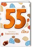 Age Mv 69-2036 verjaardagskaart, 55 jaar, heren, dames, motief Zen Kiesel