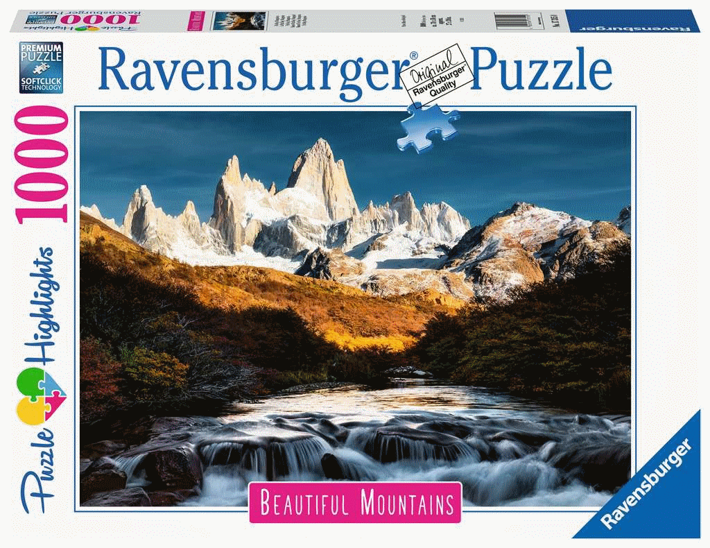 Ravensburger Beautiful Mountains - Monte Fitz Roy Patagonie Puzzel (1000 stukjes) - Multicolour