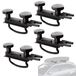 Coffre de toit kit de fixation coffre de toit pinces support de coffre de toit - Acier galvanisé - 4 jeux - Noir