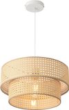 lux.pro Design hanglamp Ascot 12xØ40 cm E27 wit rotan look