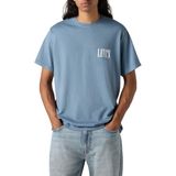 Levi's Ss Relaxed Fit Tee Ssnl Serif Logo Steam Maat: S | Basic T-Shirts Outlet | Heren | Blauw