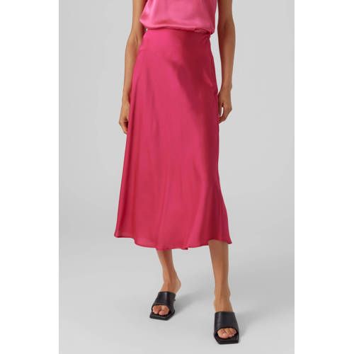 VERO MODA VMHEART Midi Rok - Roze