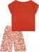 SCHIESSER Pyjama 3/4 Dames Terracotta Printopdruk L